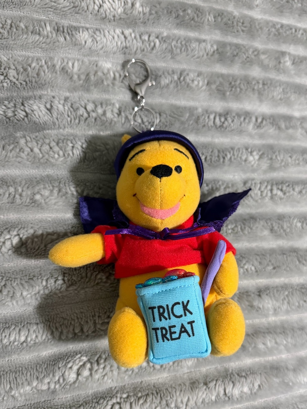 Disney vintage Winnie the Pooh Halloween Plush Keychain